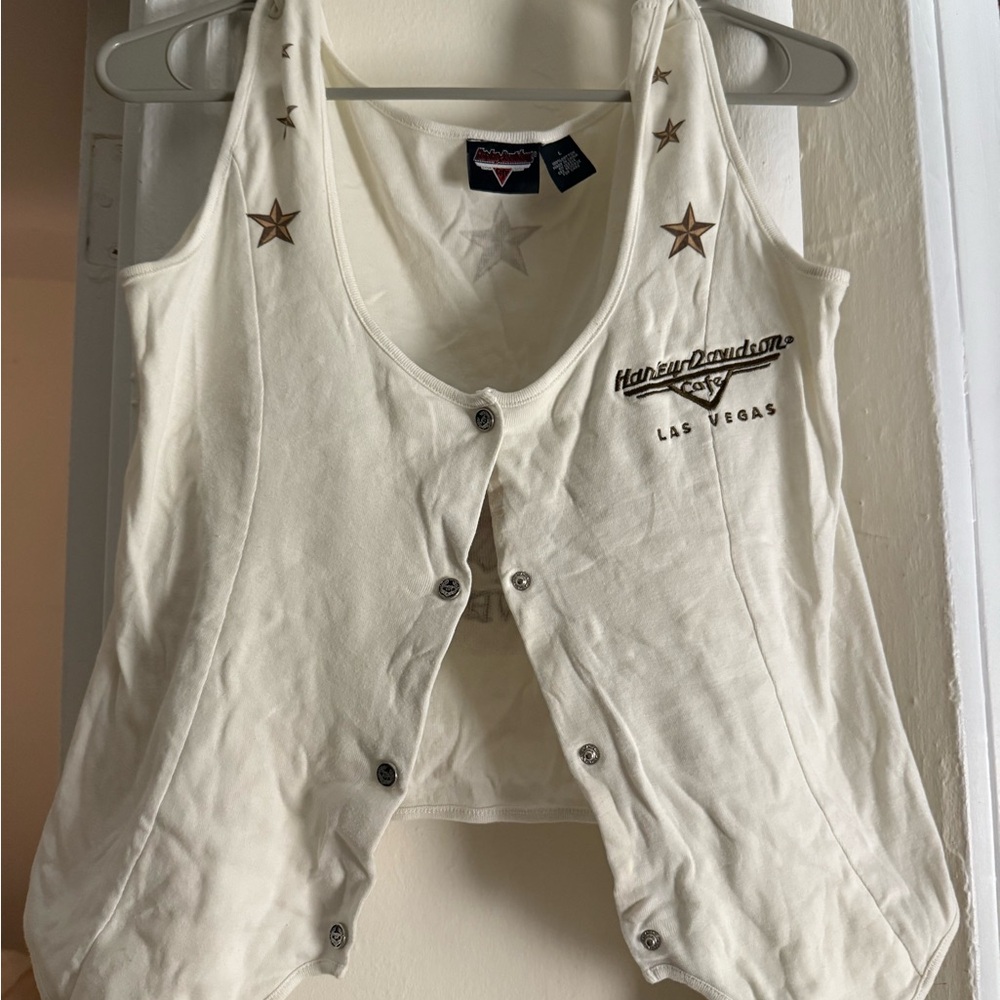 Harley-Davidson White Vest with Star Details